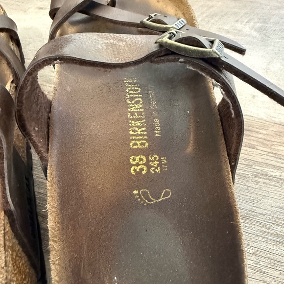Birkenstock Dark Brown Mayari Leather Sandals - Picture 3 of 4